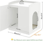 Litter Robot Enclosure with Cat Scratch Mat for Litter Robot 3/4 - Fits Most Self-Cleaning Litter Boxes (White)