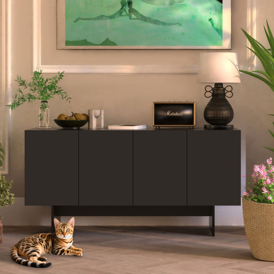 Amunrbrek Double Cat Litter Box Enclosure Cabinet – Extra Large Modern Hidden Cat Furniture
