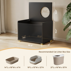 Amunrbrek Modern Cat Litter Box Enclosure Cabinet with Scratch Mat
