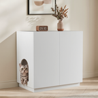 Largel Litter Box Enclosure, Modern Wooden Litter Box Furniture