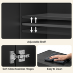 Amunrbrek Large/Tall Cat Litter Box Enclosure & Hidden Storage Sideboard Cabinet