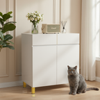 Amunrbrek Large Litter Box Enclosure Cabinet with Drawer