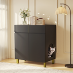 Amunrbrek Large Litter Box Enclosure Cabinet with Drawer