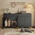 Amunrbrek Large Litter Box Enclosure Cabinet with Drawer