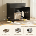 Amunrbrek Large Litter Box Enclosure Cabinet with Drawer
