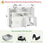 Amunrbrek Double Litter Box Enclosure with Large Storage Space