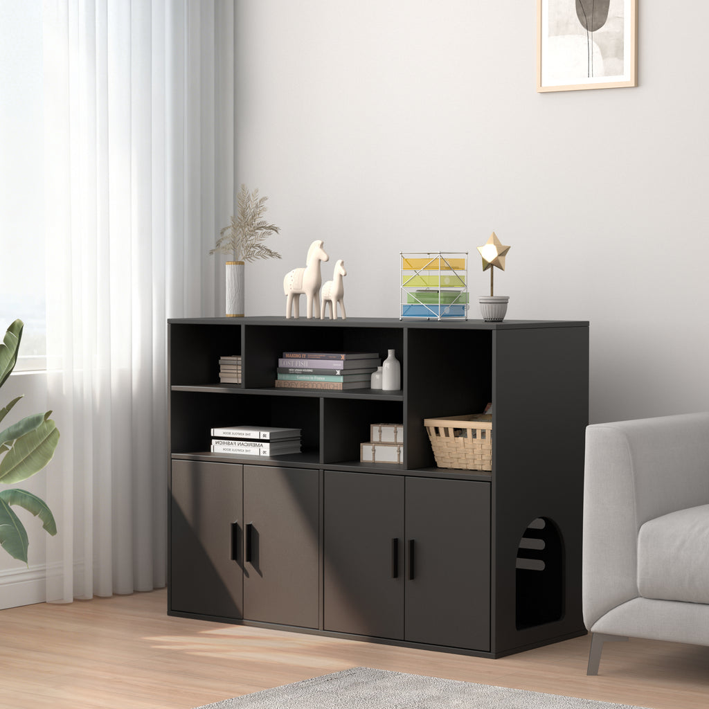 Amunrbrek Double Litter Box Enclosure with Large Storage Space
