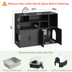 Amunrbrek Double Litter Box Enclosure with Large Storage Space