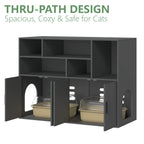 Amunrbrek Double Litter Box Enclosure with Large Storage Space