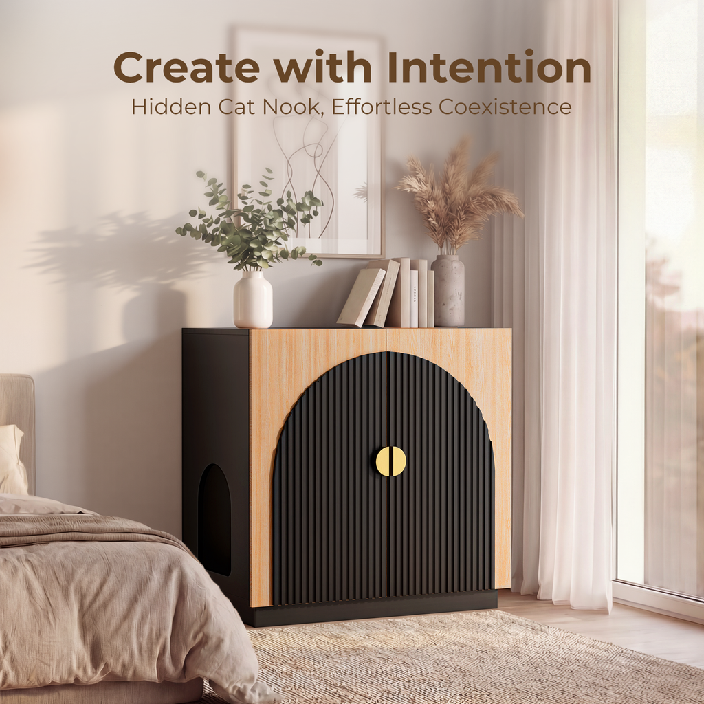 Amunrbrek Large Litter Box Enclosure with Storage