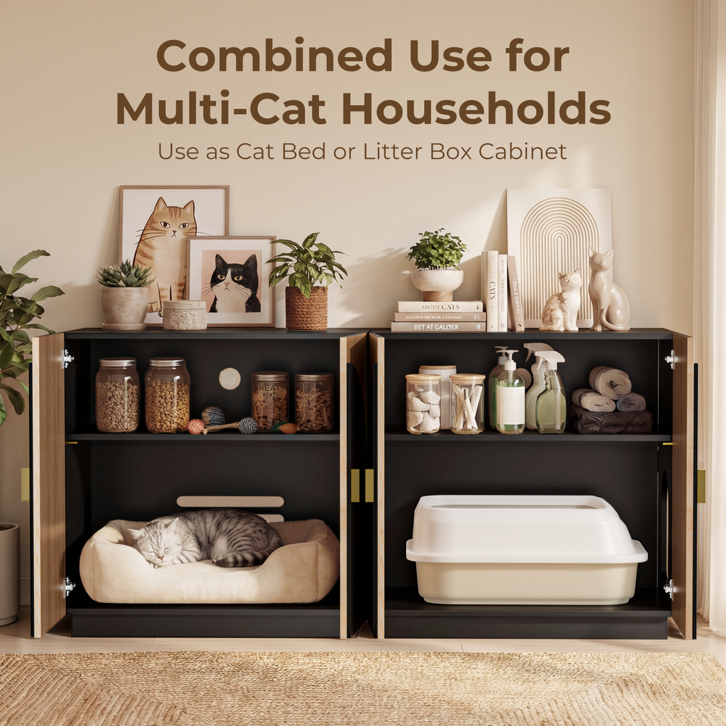 Amunrbrek Large Litter Box Enclosure with Storage