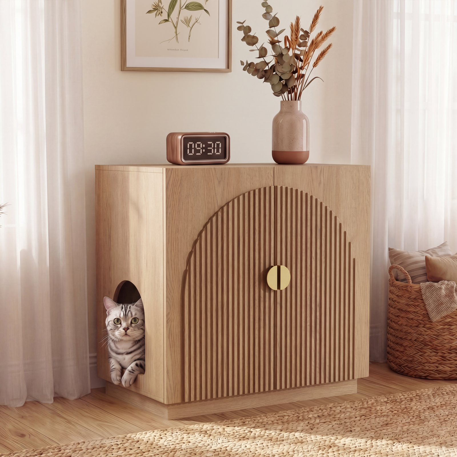 Amunrbrek Large Litter Box Enclosure with Storage