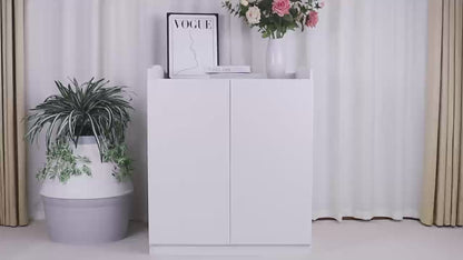 Large/Tall Litter Box Enclosure, Modern Wooden Litter Box Furniture for XL Litterbox with Hidden Storage as Sideboard Cabinet